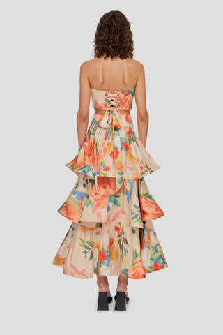 Leo Lin Florescence Bustier Top - Blossom Champagne