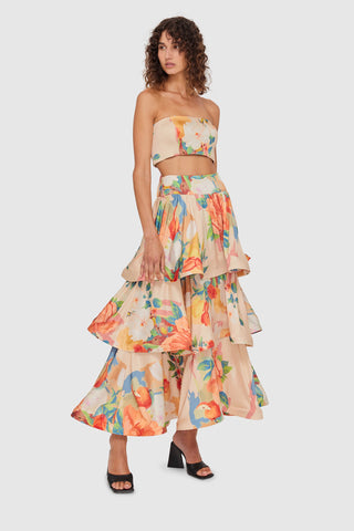 Leo Lin Florescence Bustier Top - Blossom Champagne