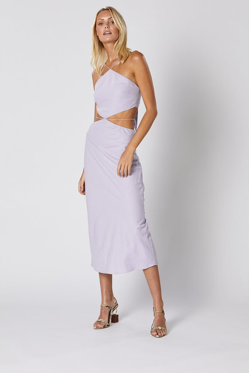 Alessandra asym dress lilac store