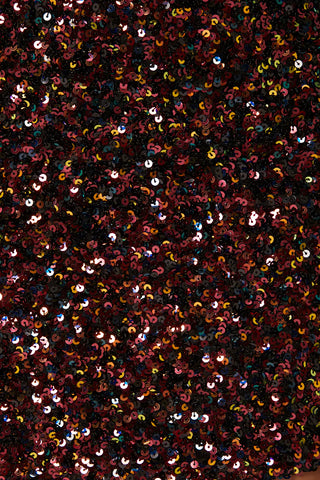 Winona Lumi Sash Dress - Wine Multi