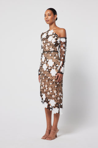 Elliatt Patios Dress - Black/White