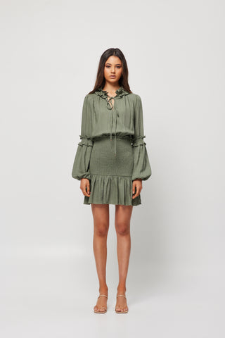 Elliatt Deity Dress - Olive