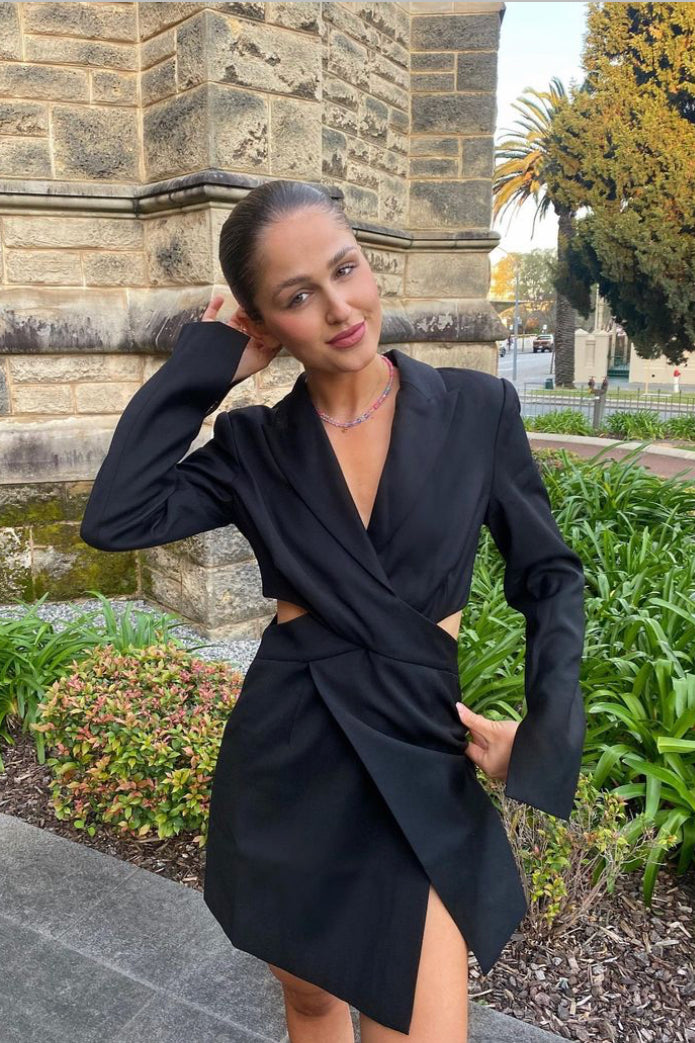 Blazer dress sales black zara