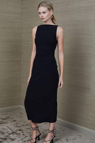 Bec & Bridge Arlette Tuck Midi Dress - Black