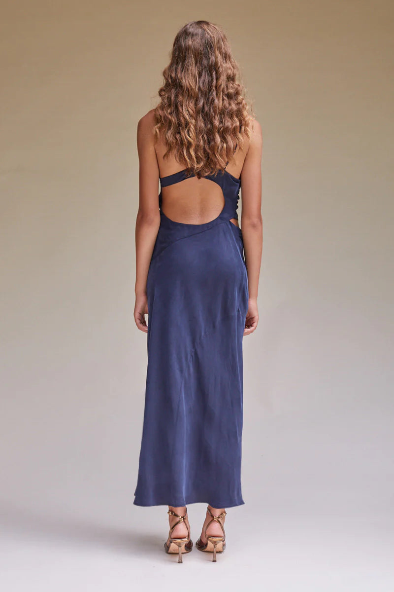 Navy keyhole dress deals