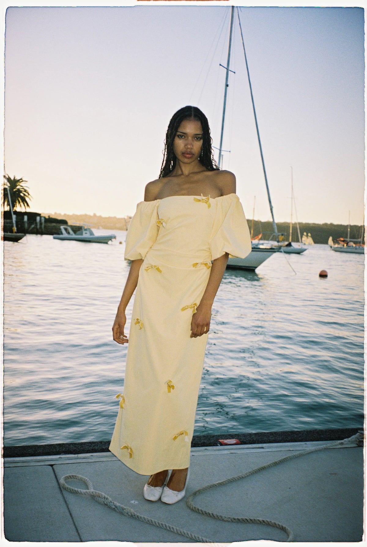 The Wolf Gang Amar Midi Dress - Butter