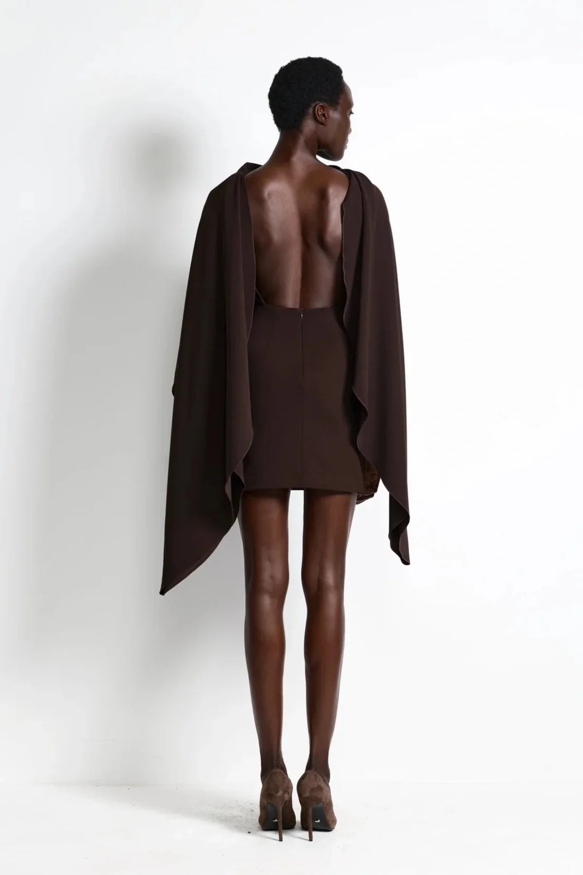 Effie Kats Kathryn Mini Dress - Coffee
