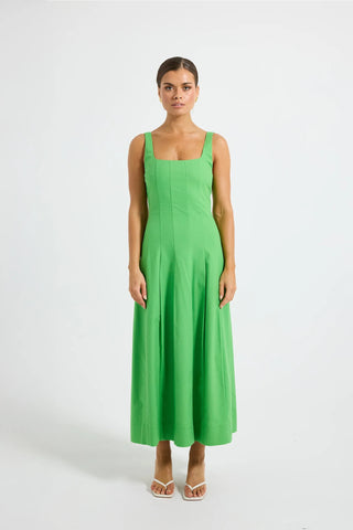 Pasduchas Vera Panelled Midi Dress - Clover