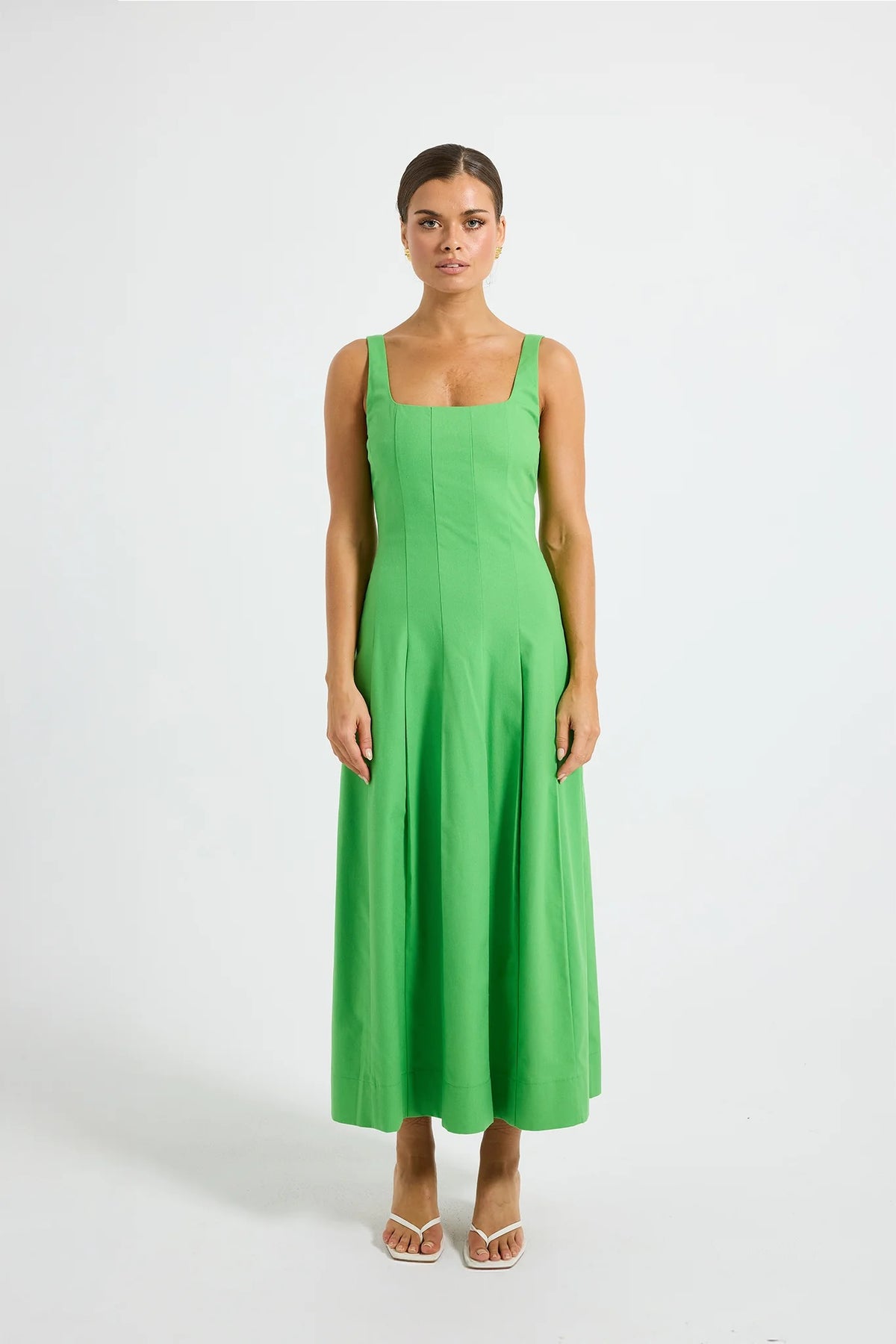 Pasduchas Vera Panelled Midi Dress - Clover