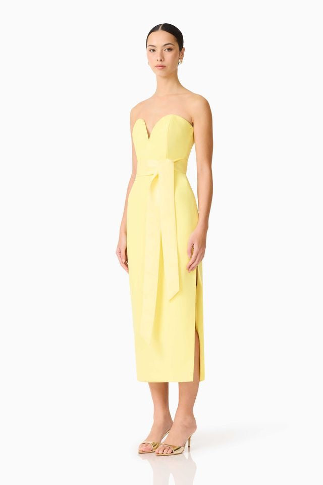 Elliatt Cara Sweatheart Strapless Gown - Yellow