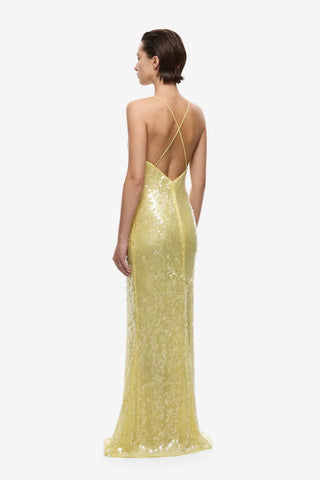 Misha The Ina Sequin Maxi Dress - Lemon