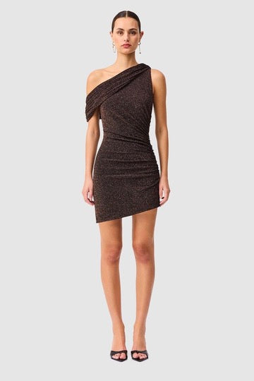 Elliatt Indira Mini Dress - Black & Gold