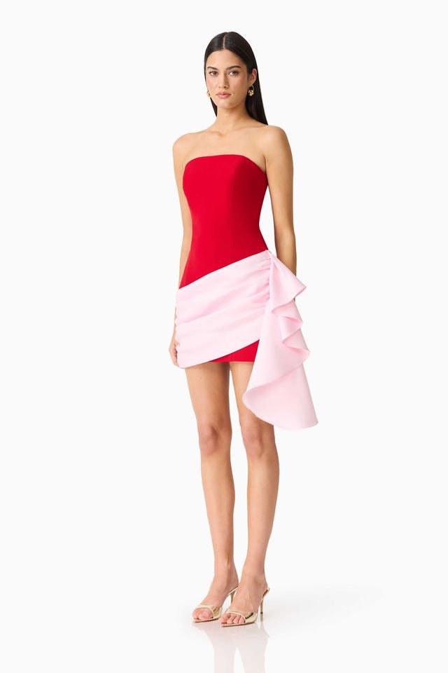 Elliatt June Mini Dress - Red & Pink