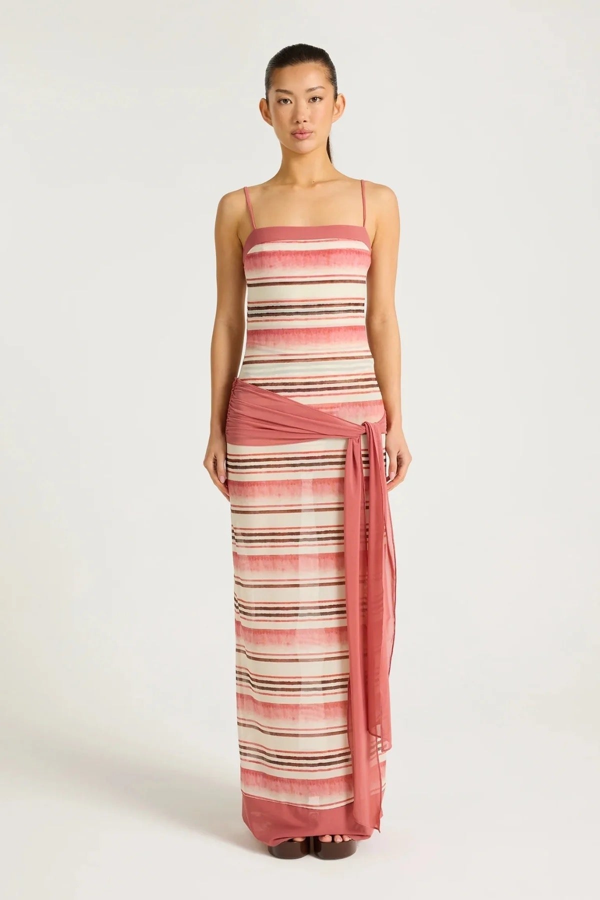 Benni Suki Maxi Dress - Melon Stripe