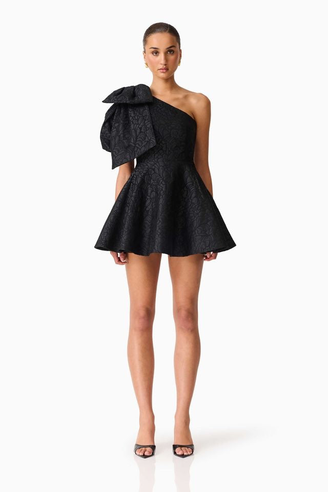 Elliatt Saffron Asym Mini Dress - Black