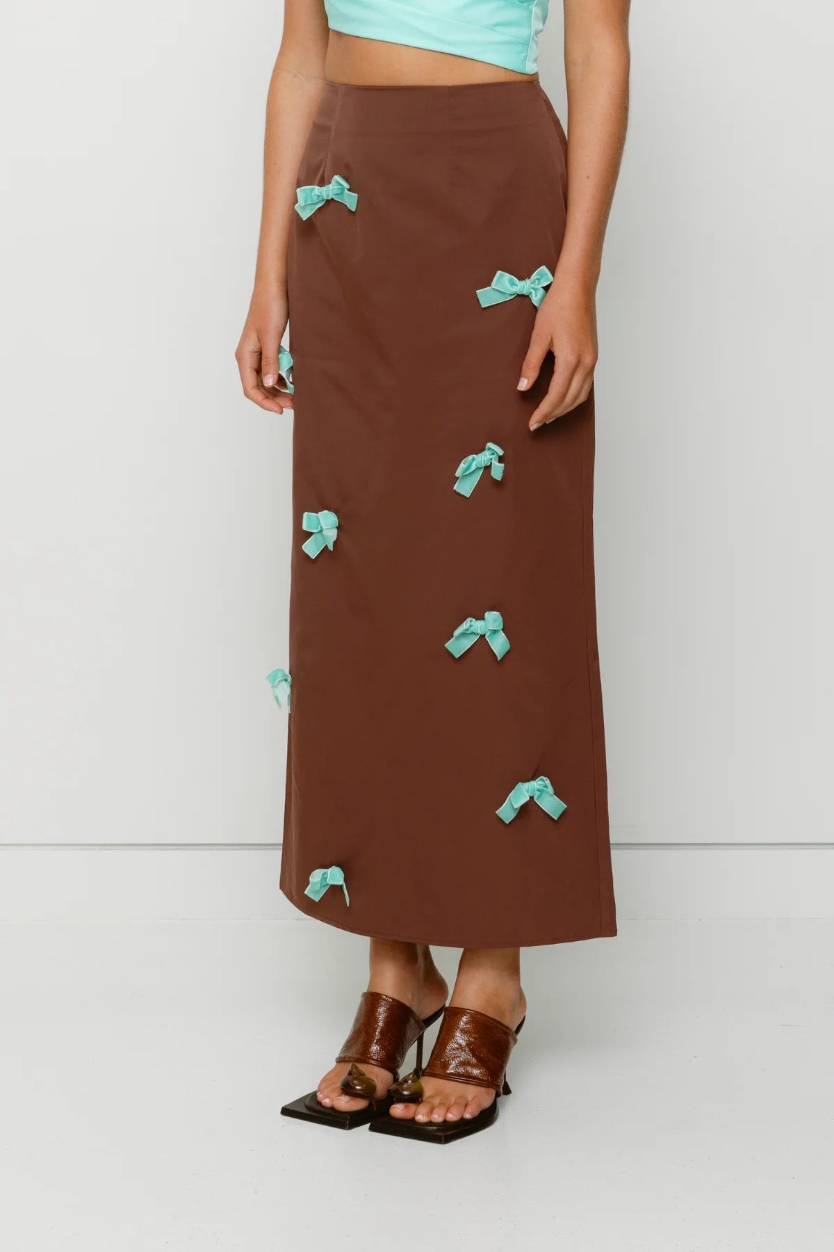 The Wolf Gang Amar Midi Skirt - Cocoa