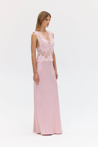 Third Form Visions Lace Floor Length Dress - Rose