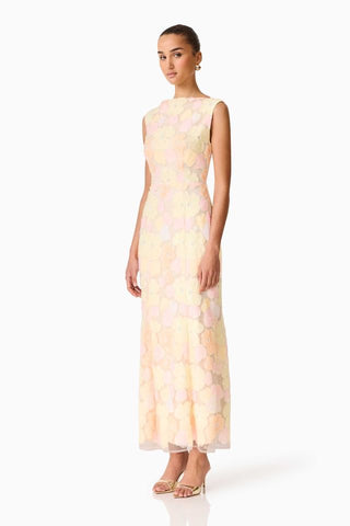 Elliatt Zaria Sleeveless Gown - Yellow Floral