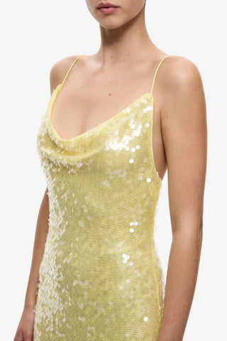 Misha The Ina Sequin Maxi Dress - Lemon