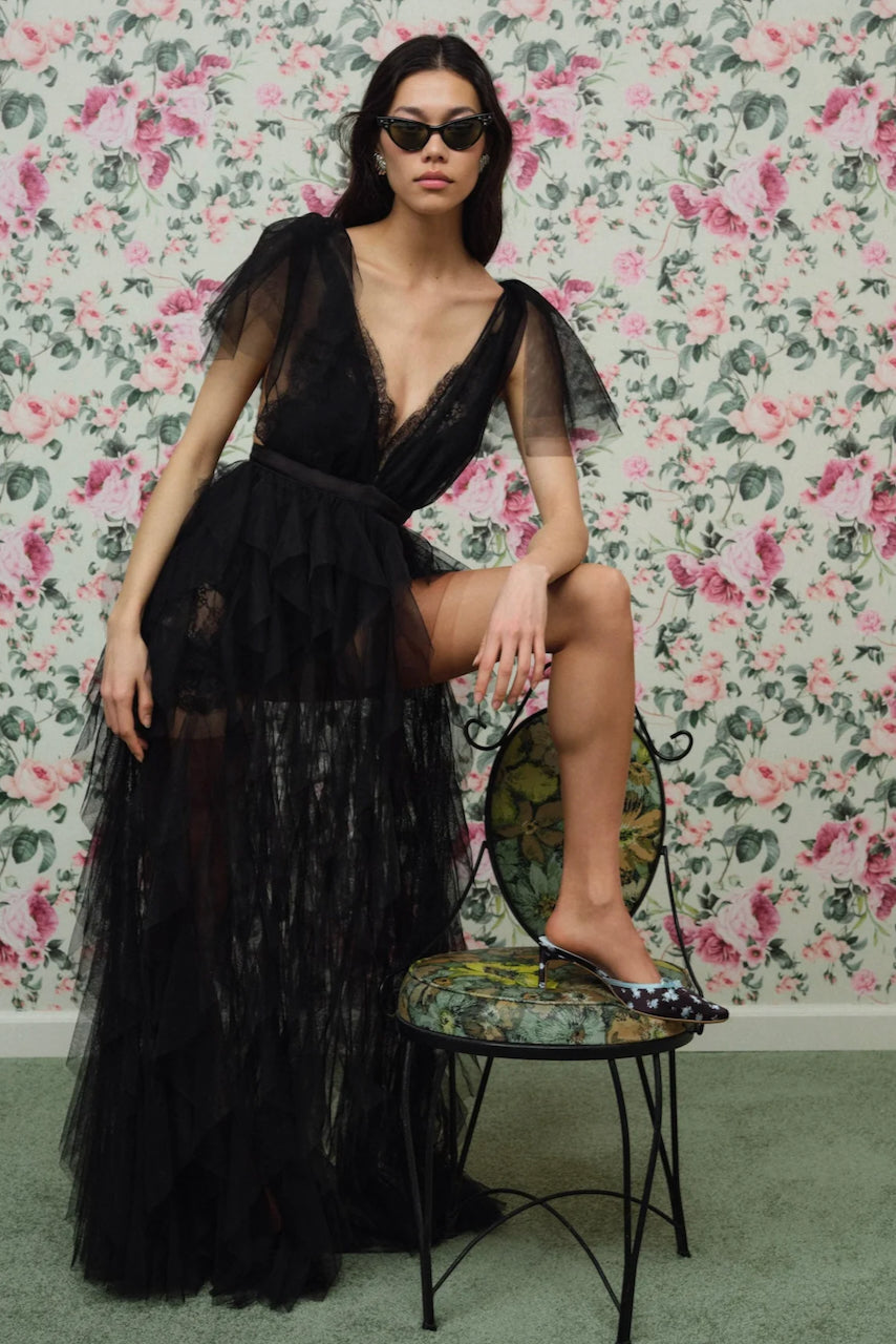 For Love & Lemons Maxine Gown - Black