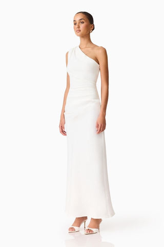 Elliatt Skye One Shoulder Gown - White