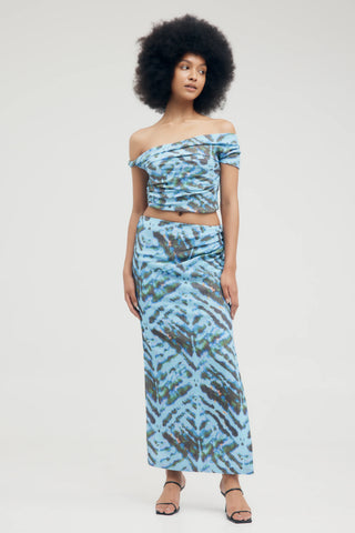 Third Form Electric Tucked Maxi Skirt - Tie Dye