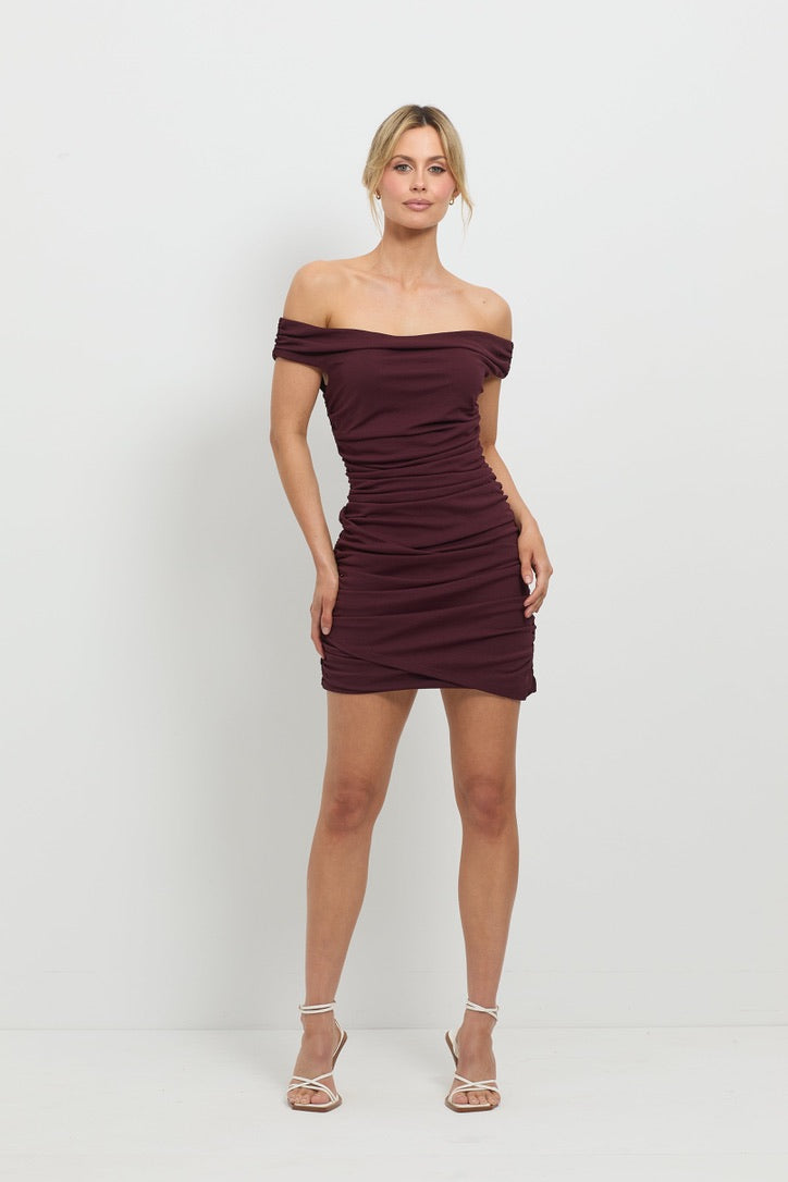 Pasduchas Scorched Mini Dress - Cherry