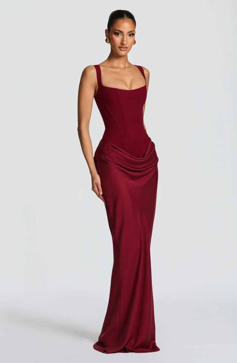 Babyboo Corneila Maxi Dress - Burgundy