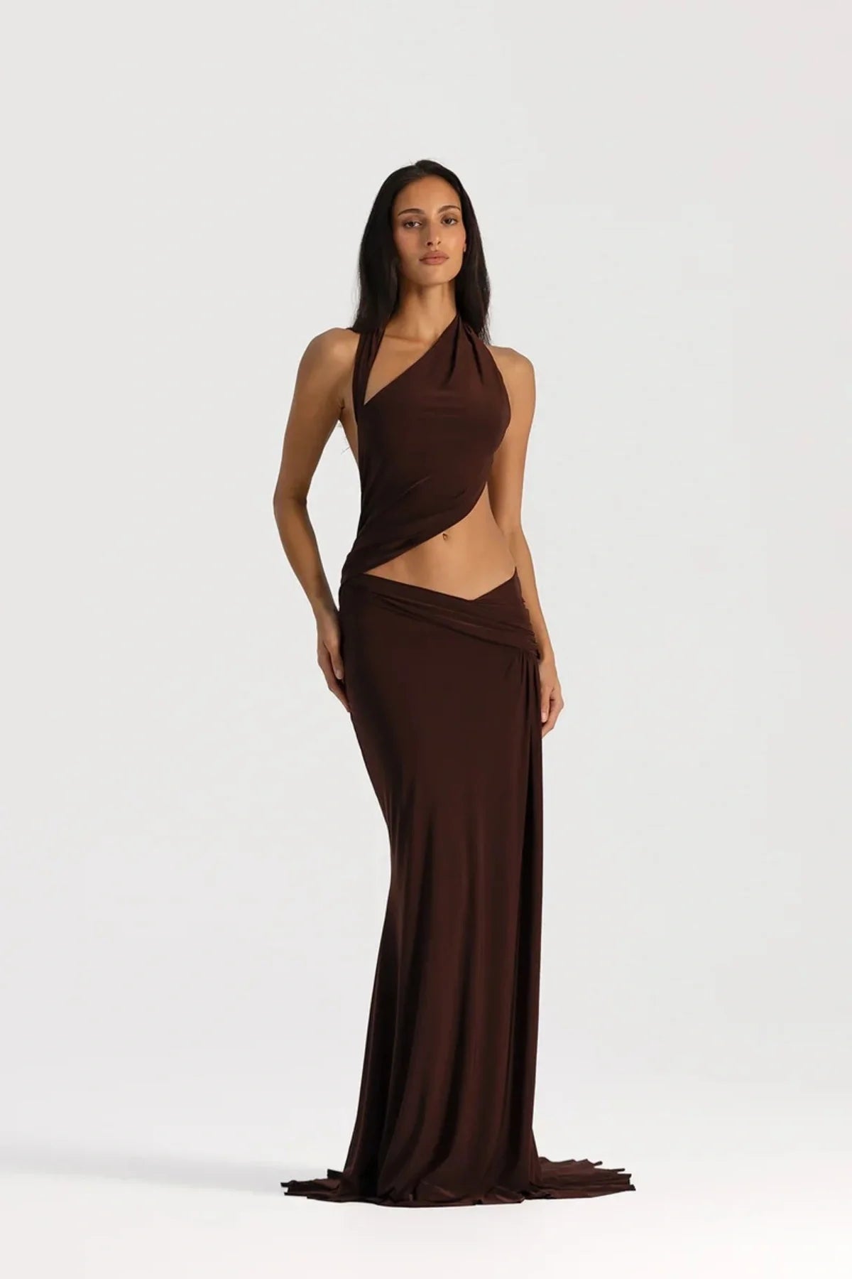 Natalie Rolt Odette Gown - Espresso