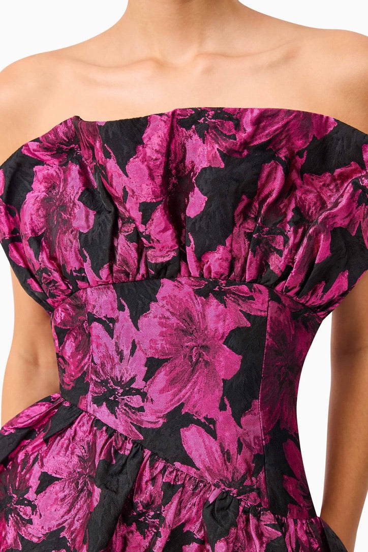 Elliatt Holly Mini Dress - Pink & Black Floral