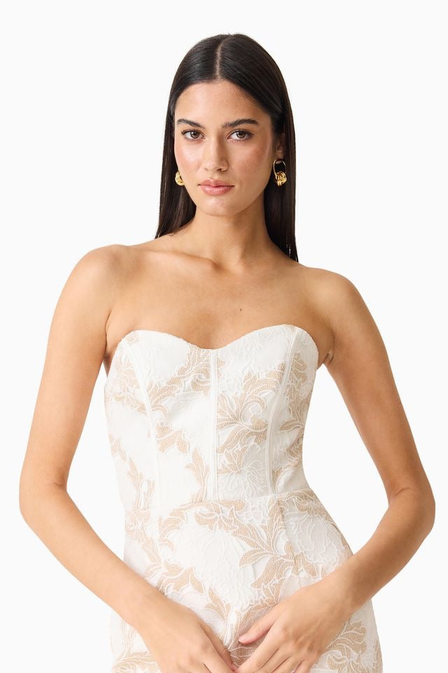 Elliatt Kira Mini Dress - Ivory Gold