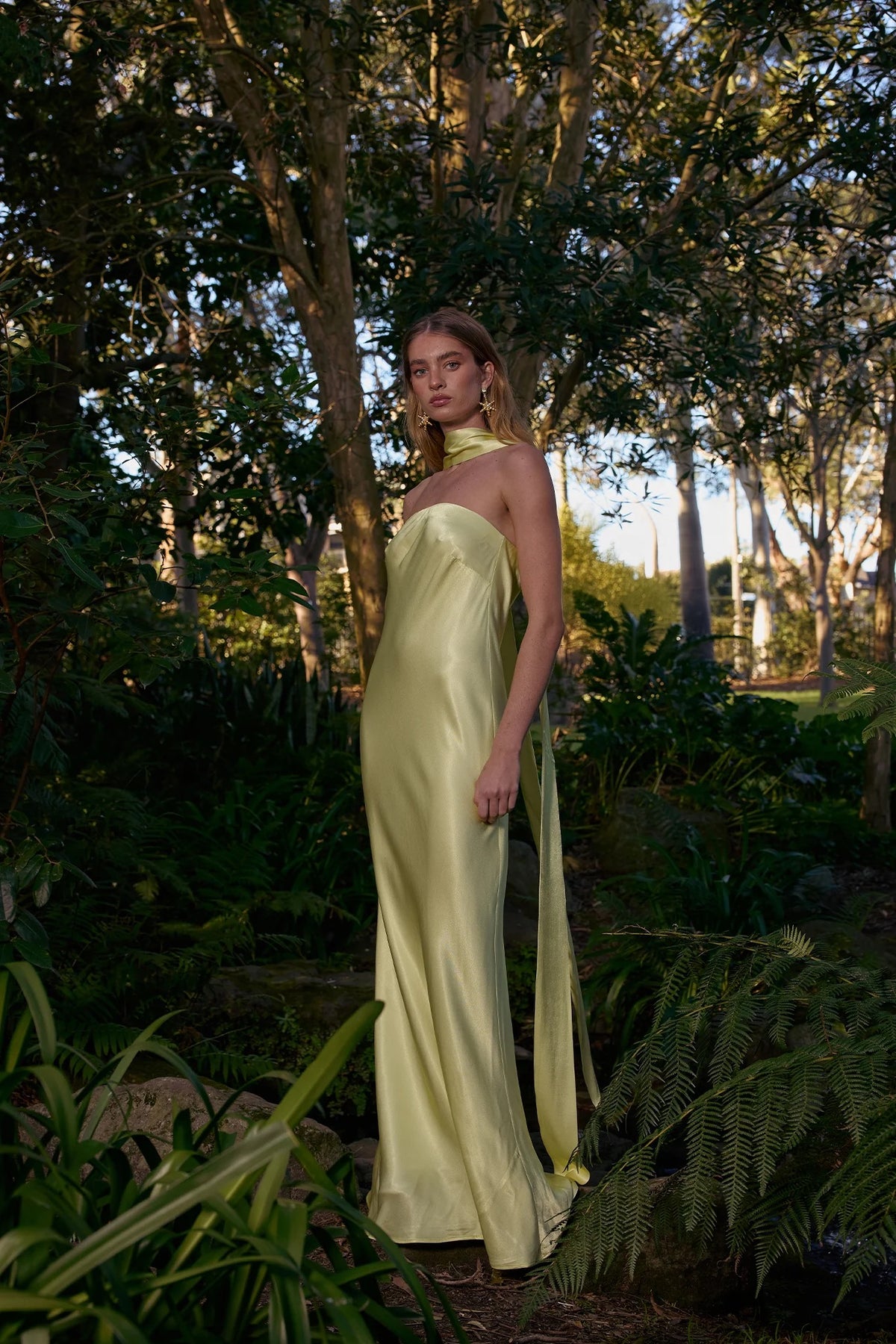 Pasduchas Quin Strapless Maxi Dress - Lemon