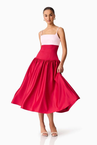 Elliatt June Gown - Red & Pink