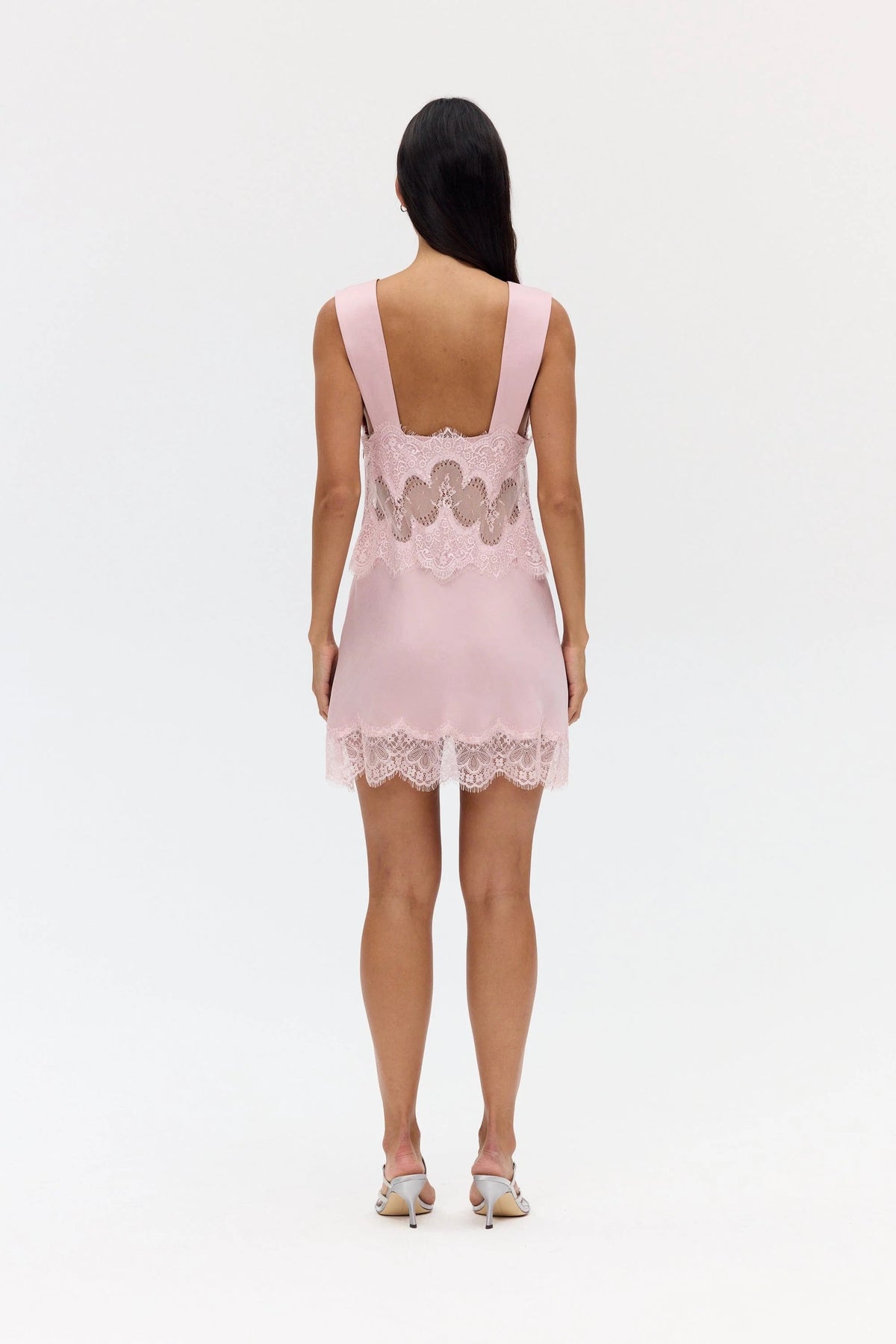 Third Form Visions Lace Mini Dress - Rose