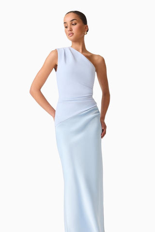 Elliatt Skye One Shoulder Gown - Baby Blue