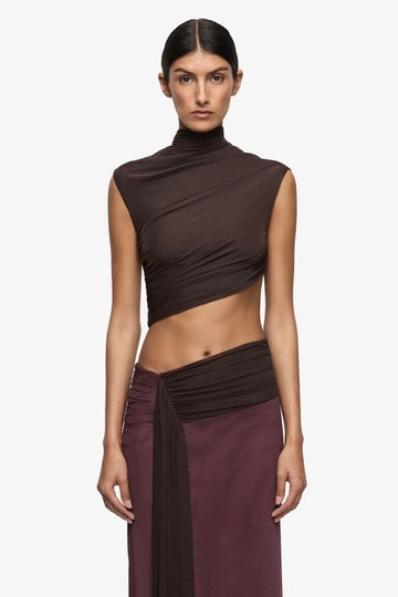 Bec & Bridge Conni Twist Maxi Dress - Aubergine/Dark Choc