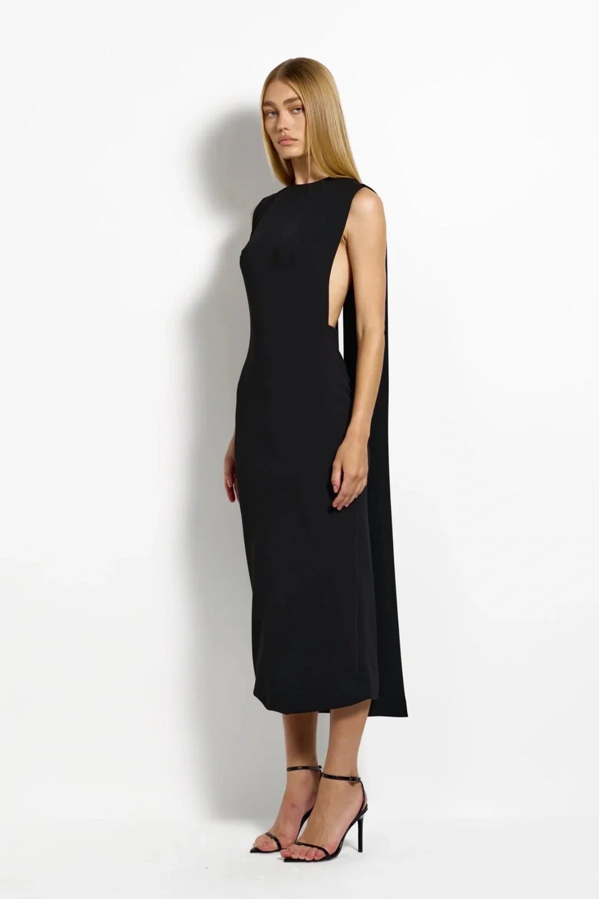 Effie Kats Kaya Midi Dress - Black