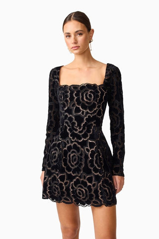 Elliatt Eris Long Sleeve Mini Dress - Black