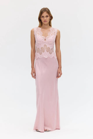 Third Form Visions Lace Floor Length Dress - Rose