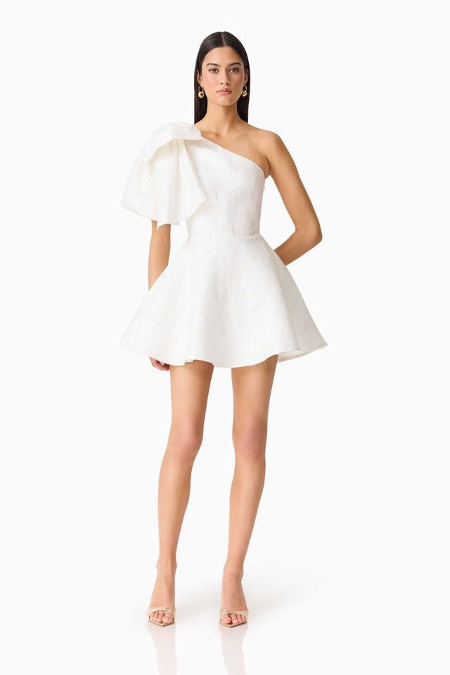 Elliatt Saffron Asym Mini Dress - White