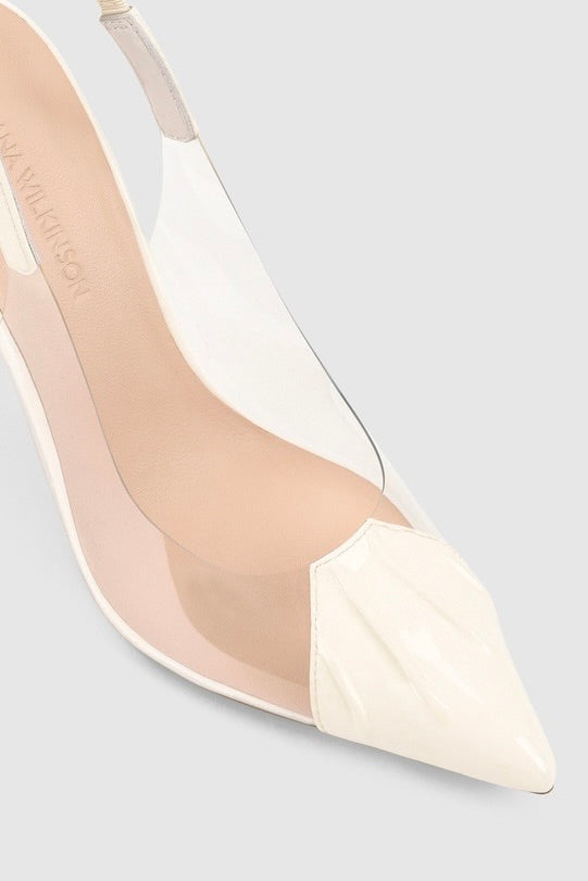 Lana Wilkinson Remi Pump Heels - Ivory Patent Leather