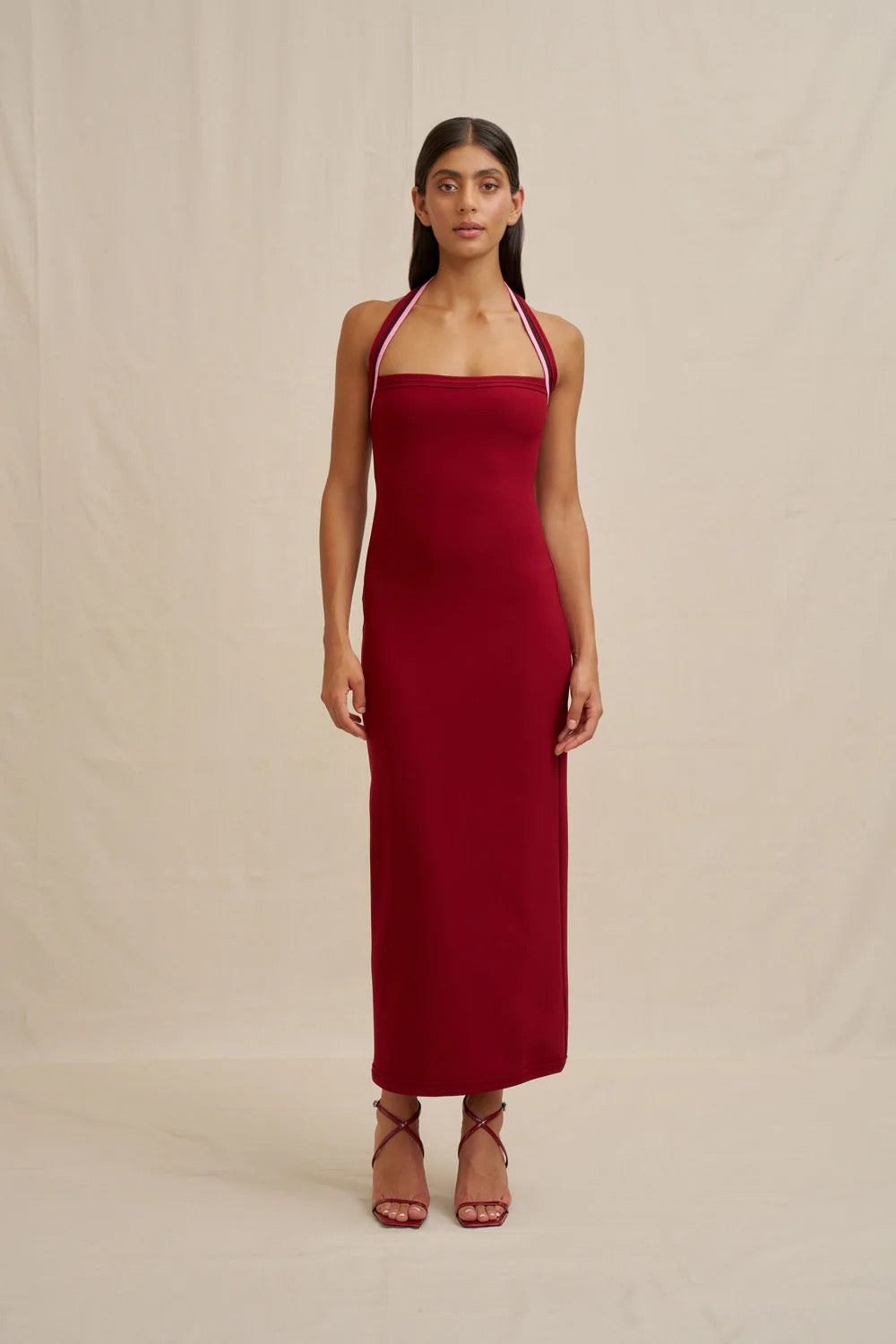 By Johnny Eliza Midi Dress - Wine Pink