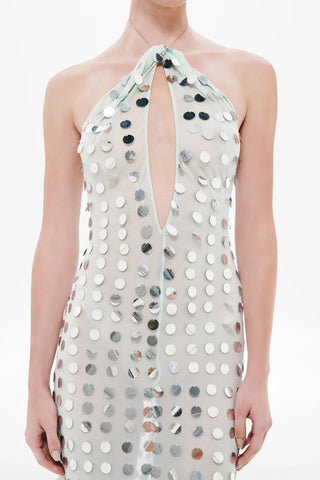 Misha The Mirror Bead Dress - Mint