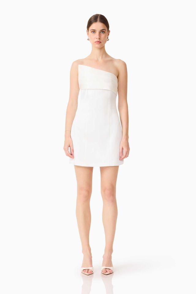 Elliatt Sydney Assymetrical Mini Dress - White