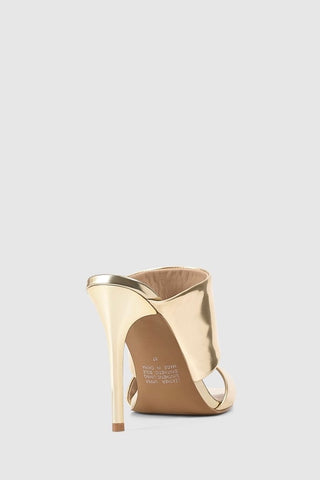 Lana Wilkinson Montana Mule Heels - Gold Patent Leather