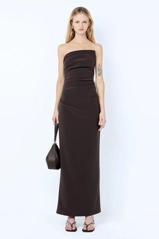 Bec & Bridge Lior Strapless Dress- Espresso