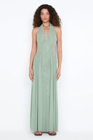 Bec & Bridge Juniper Halter Maxi Dress- Pistachio