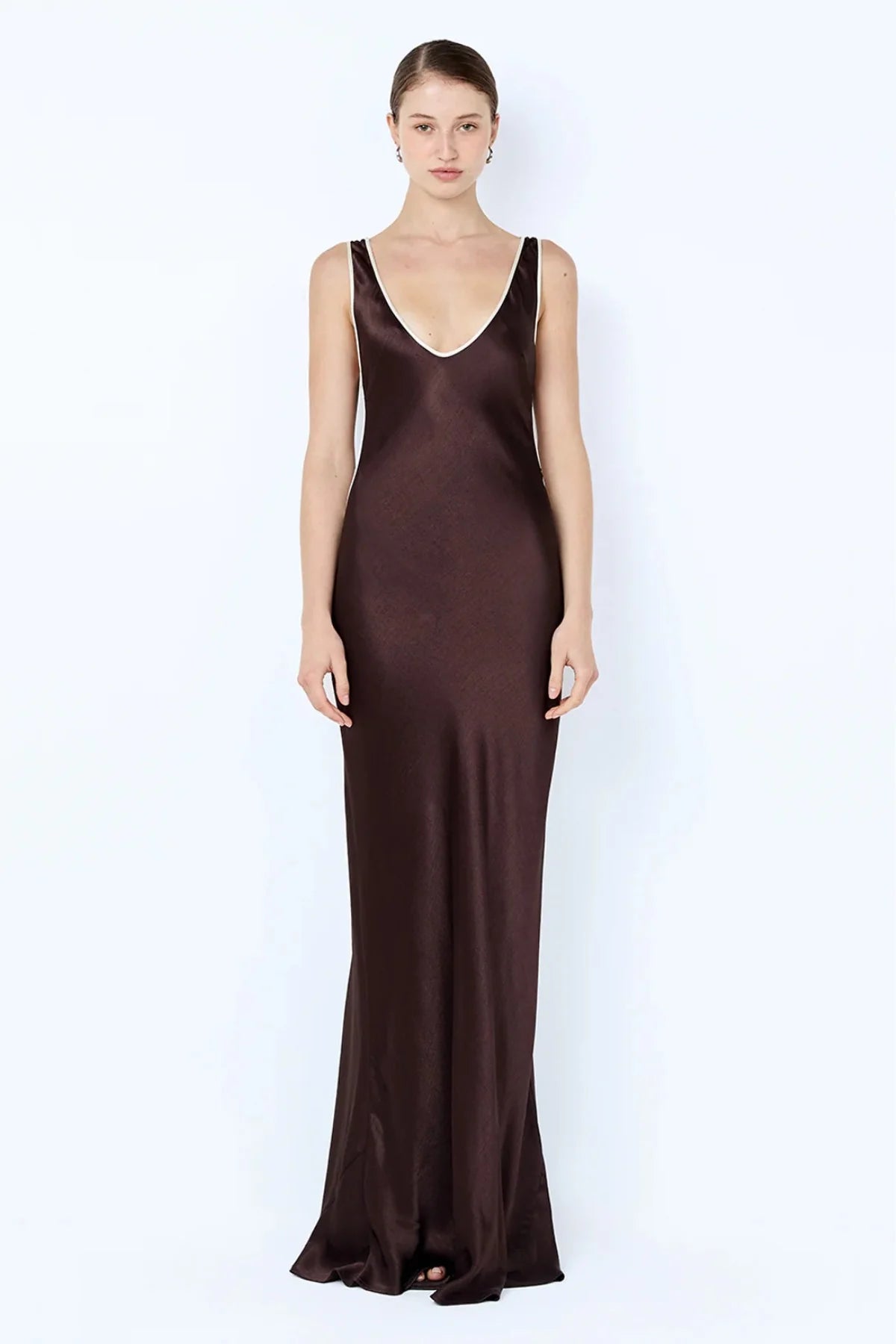 Bec & Bridge Marcy Cutout Maxi Dress- Dark Chocolate