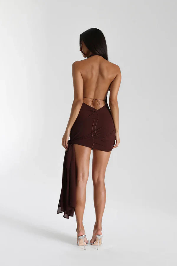 Natalie Rolt Anastasia Mini/Maxi Dress - Espresso Natalie Rolt Anastasia Mini/Maxi Dress - Espresso