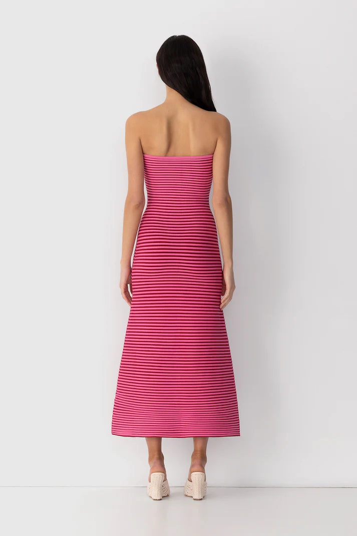 The Wolf Gang Sunmor Knit Maxi Dress - Candy - Dress Hire AU The Wolf Gang Sunmor Knit Maxi Dress - Candy - Dress Hire AU